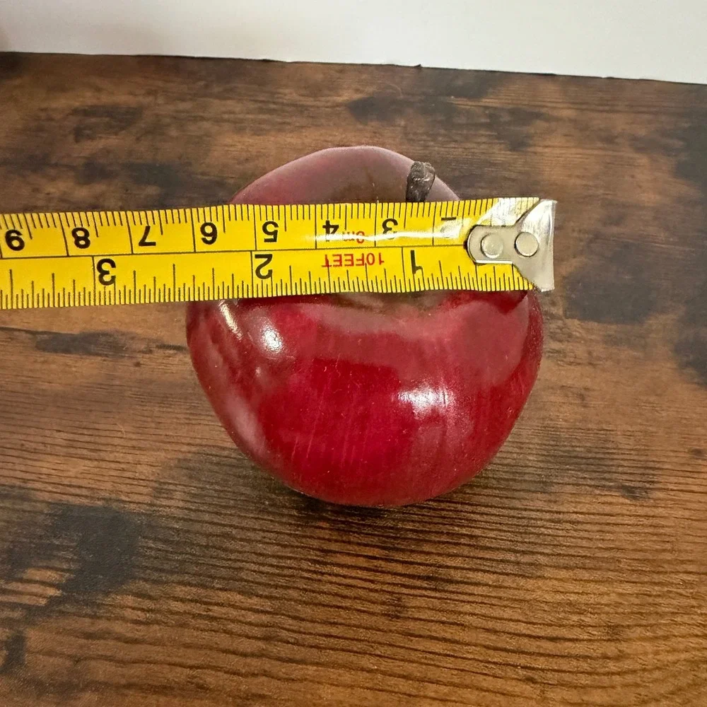 Set of 7 Artificial Red Apples Faux Fruit Kitchen Decor Farmhouse Table Display